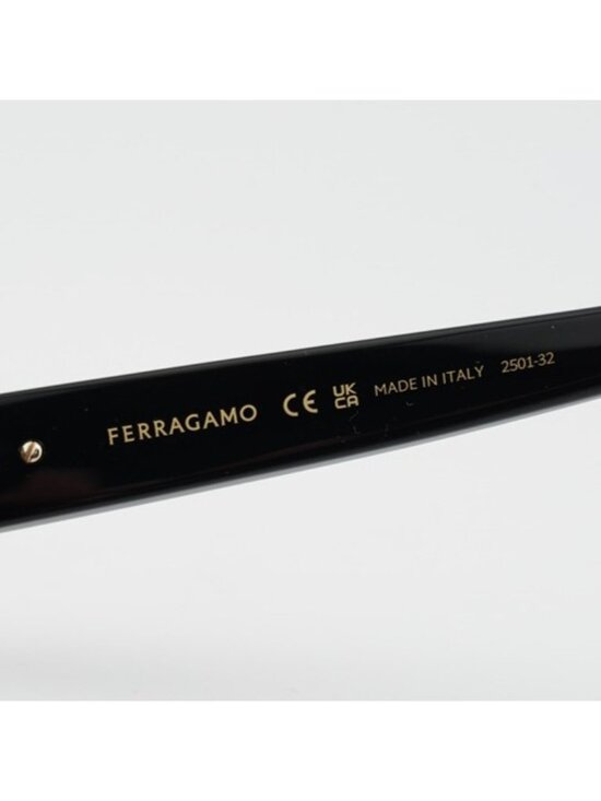 Salvatore Ferragamo SF2068SE 001 Sunglasses Black Butterfly Frame, Grey Lenses main image 6